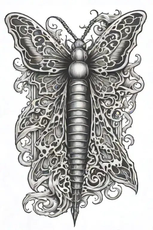 Moth Emerging From Flames Spine