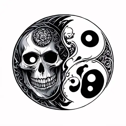 Skull Ying Yang