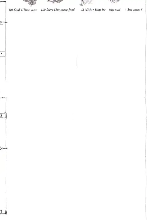 A Rose With A Wings Bird Rod And A Live With Written 1985 On A Page And 2023 On The Other Page