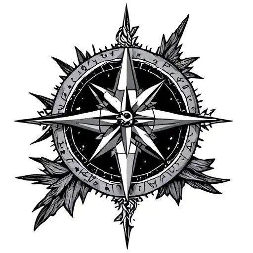 Nordic Compasss With Nordic References Underneath