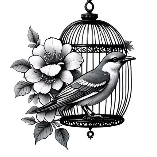 Flower Cage Bird