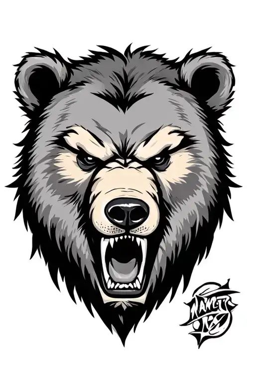 Angry Bear Head