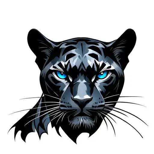 Black Panther With Blue Eyes