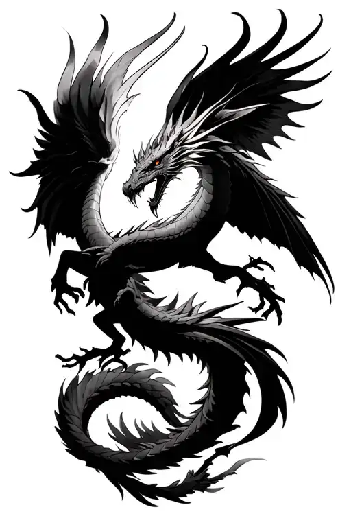 Phoenix And Dragon Fighting