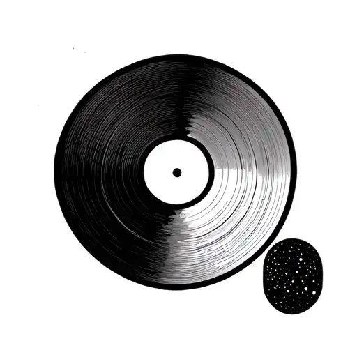 Minimal Yin Yang Symbol That Looks Like A Record