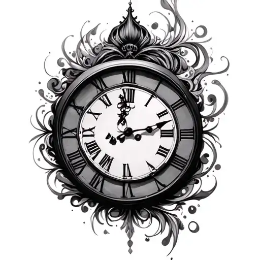 Face Of A Clock Woman