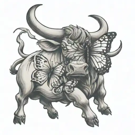 Bull And Butterfly
