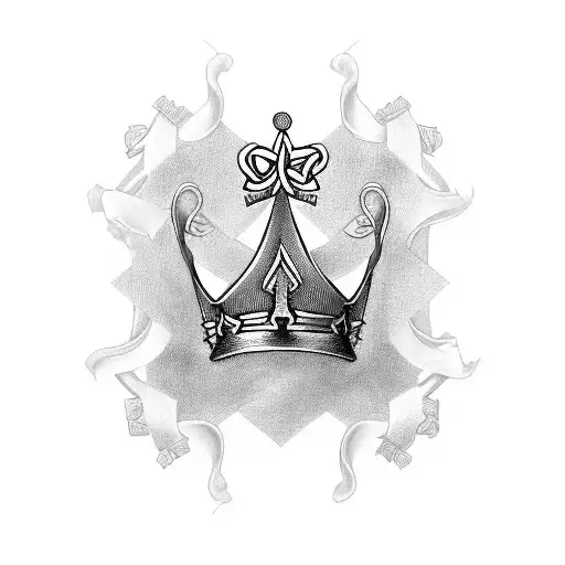 Kings Crown Celtic Spear Filigree Irish Lower Sleeve