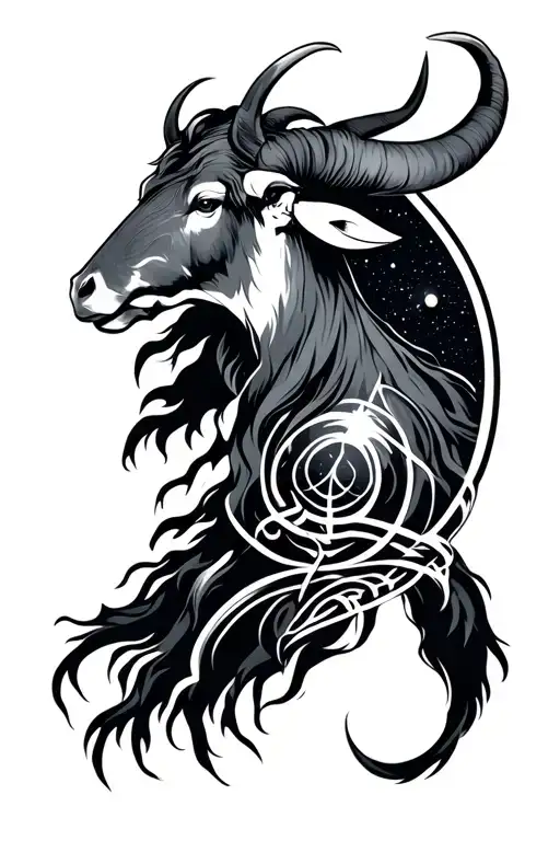 Nordic And The Universe With A Taurus Sign With Its Spirit