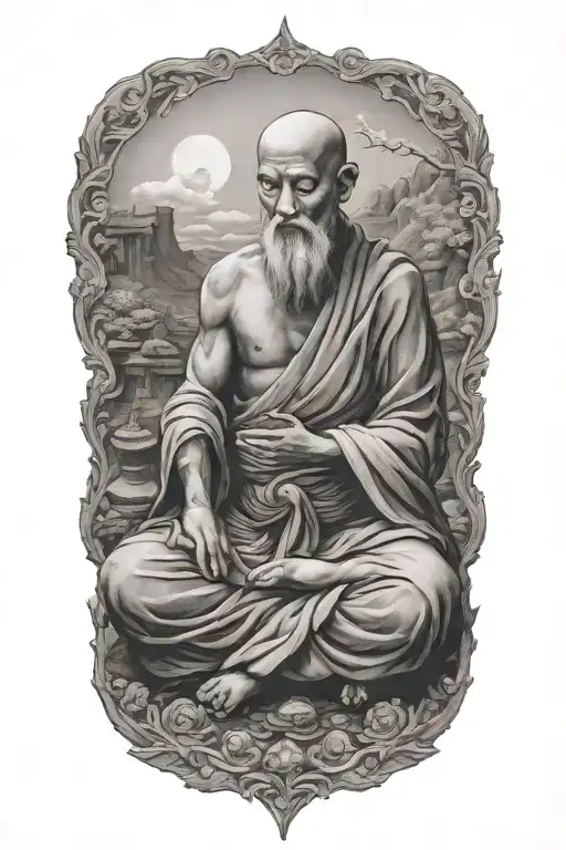 Wandering Monk Meditating