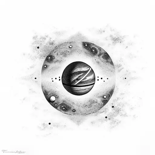 Space With Planets And A Spaceman Rectangle Form