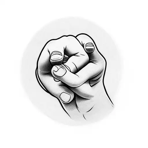 Bro Fist Between Baby And Father