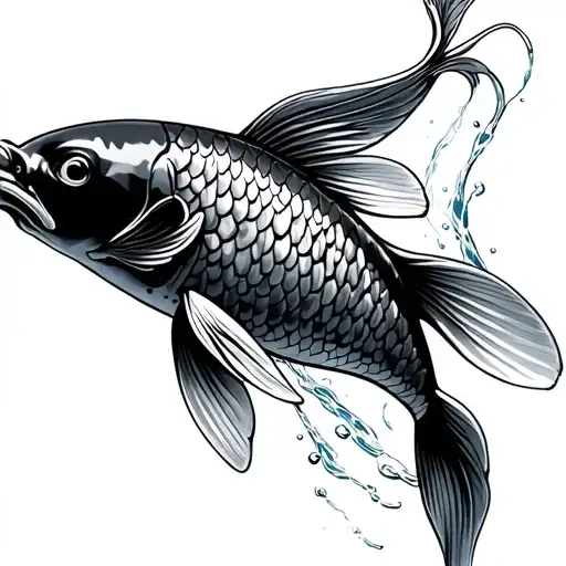 Koi Fish Swimming