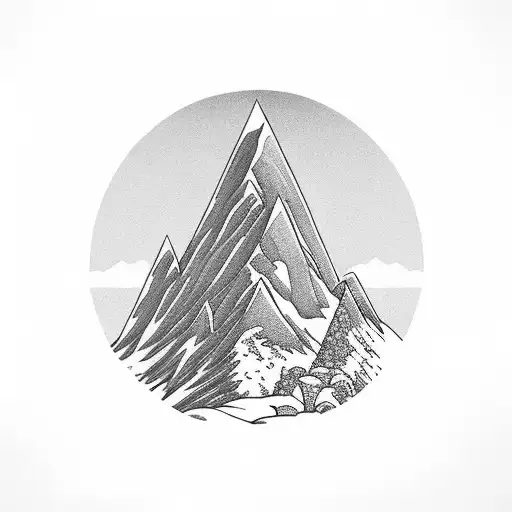 A Mountain Landscape Inspired By A Video Game