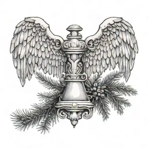 Fir Tree And Scales And Angel Wings