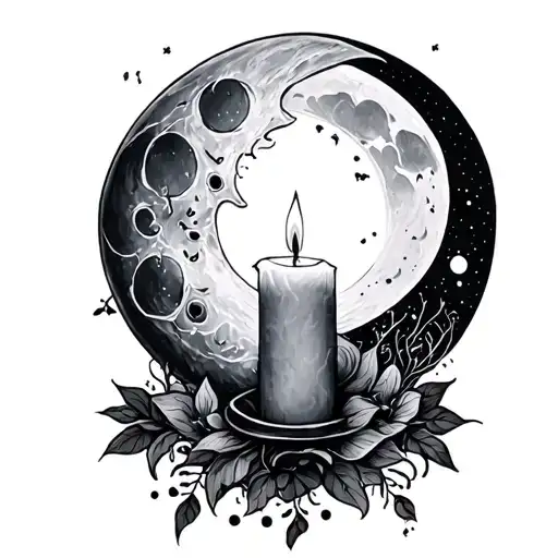Moon And Candle