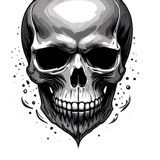 Modern Skull Wearing A Grill