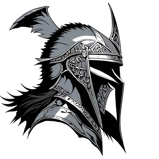 Male Warrior Ancient Helmet Adorned