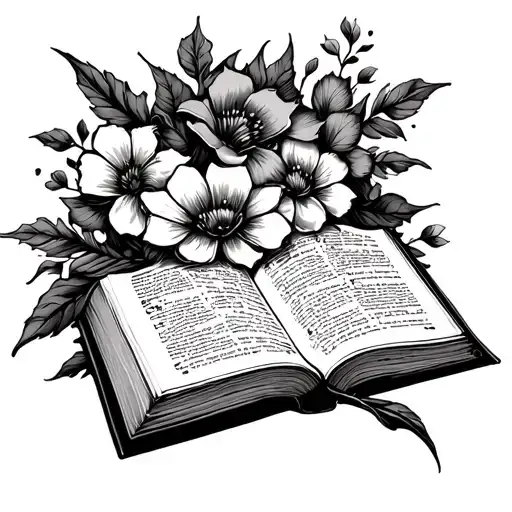 Book Surrounded By Bold Floral Masculine