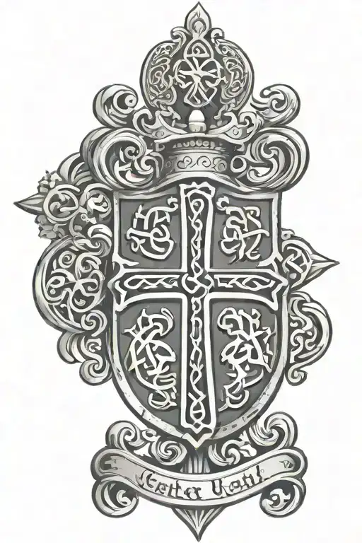 German Coat Of Arms With Celtic Cross