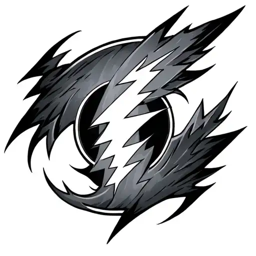 Lightning Bolts Goijng Arouind Sholder Blade And Into Rib Area