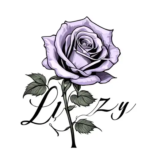 Purple Rose With The Name Lizzy