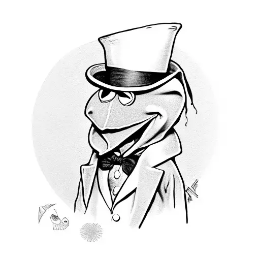 Kermit The Frog With A Top Hat