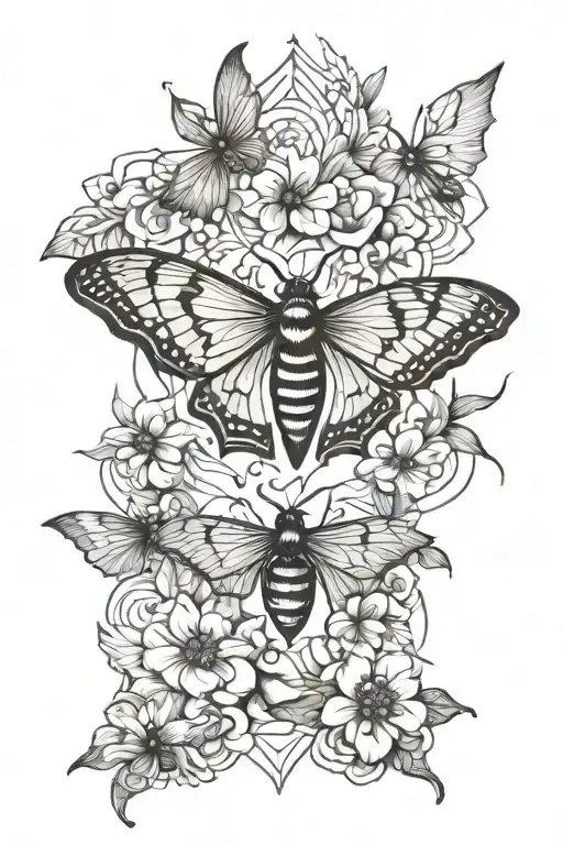 Floral Moth Bat Spider Web