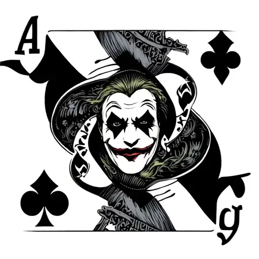 Joker And Ace Of Spades Playing Card