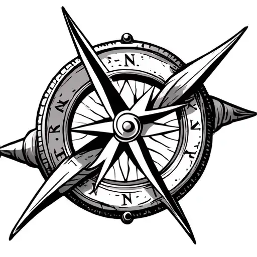 Compass Intertwined Representing The Client's
