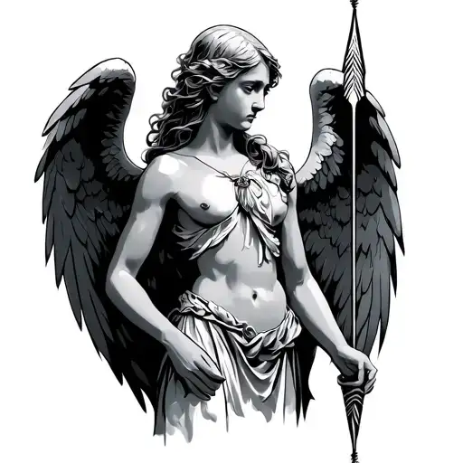Angel With Arrow Thru Body