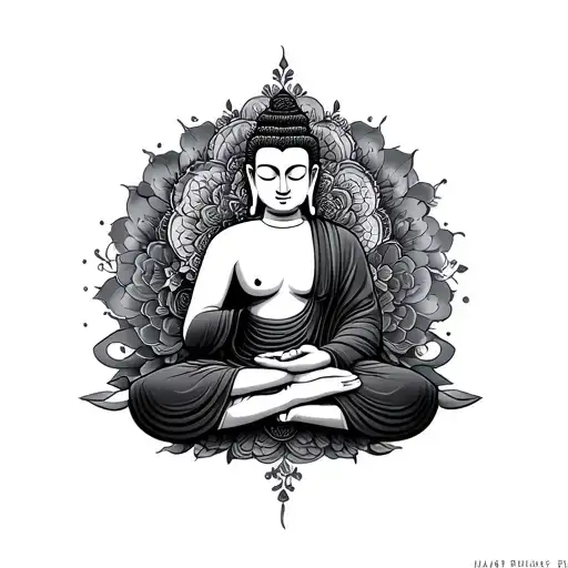 Buddhist Full Arm Tatto