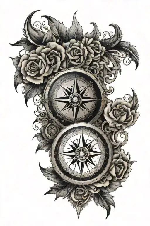 Vintage Compass Rose With Intricate Details Here's An Overview