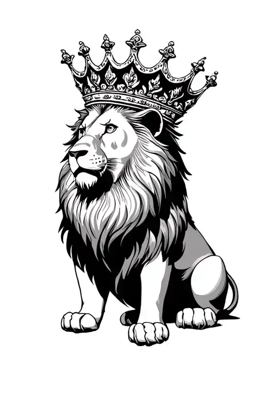 Lion Wearing A Crown