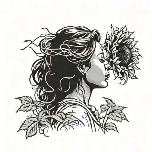 A Silhouette Of Ava Lucia Pitching With A Sunflower Field In The Background