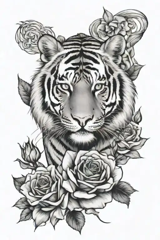 Tiger And A Rose