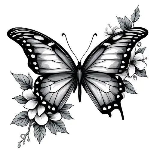 Floral Small Butterfly Arm Sleeve Wrap Around