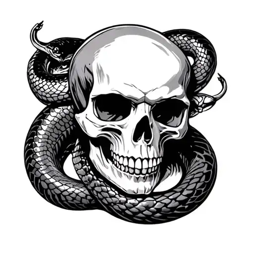 Skull And Snake