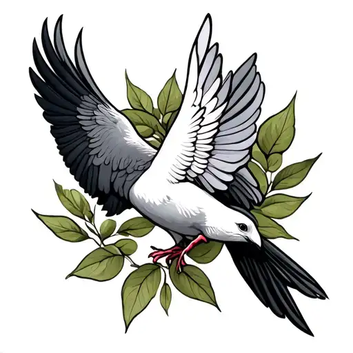 Dove Carrying An Olive