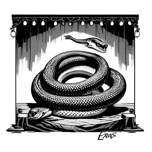 Eras Tour Stage And A Snake Wrapped Round The Stage Swifie