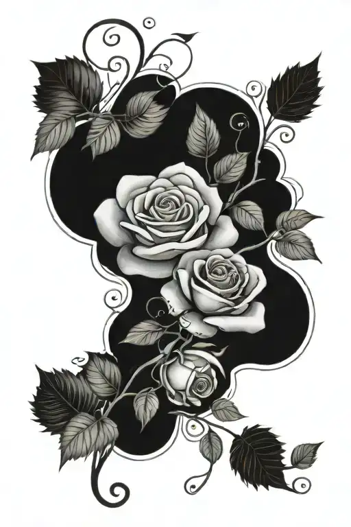 Rose And It's Vine And Leaves Forearm Sleeve