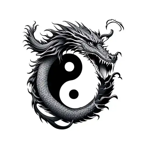 Dragon And Yin Yang