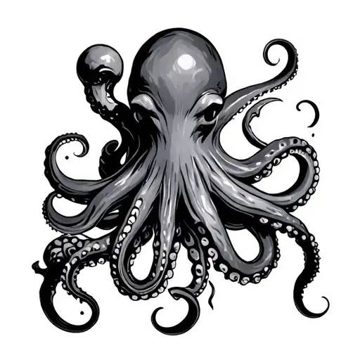 Aquarius Symbol With A Octopus Emerging
