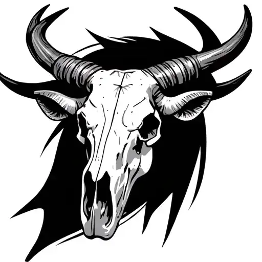 Cattle Skull With Horns