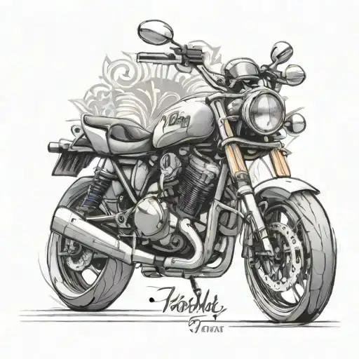 Motorbike With Quote Feminine