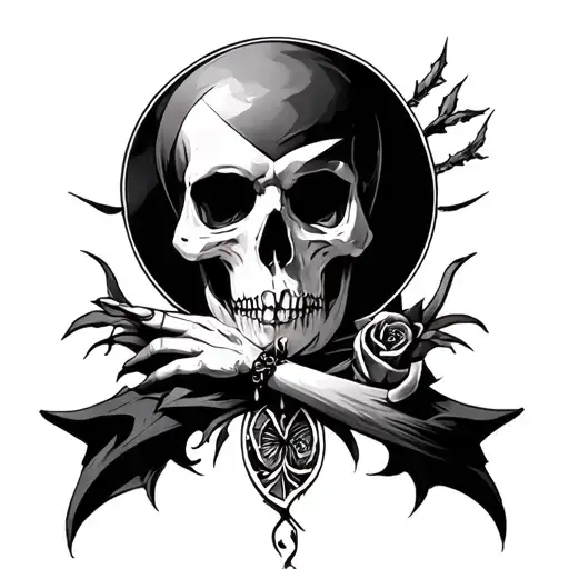 Gothic Inspired Tattoo Featuring