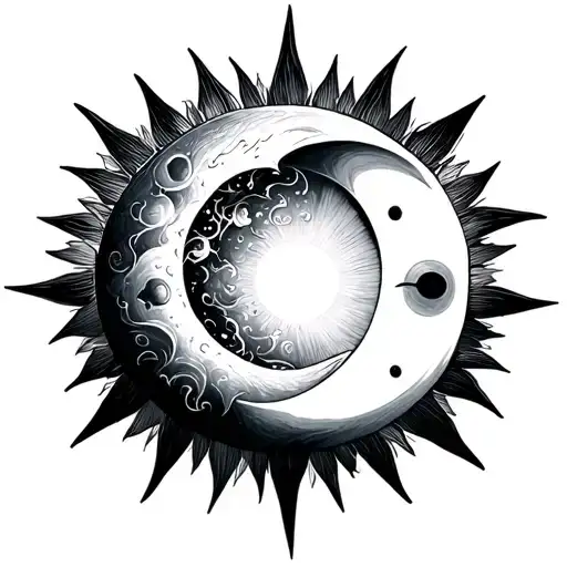 Sun And Moon Intertwined
