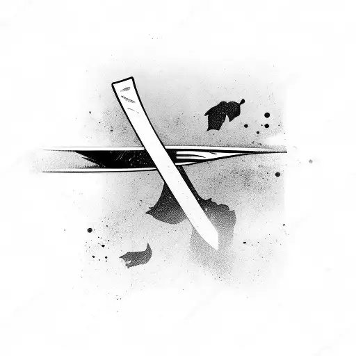 Hockey Sticks Crossed With Sword Down The Middle