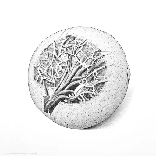 A Majestic Rugby Ball Made Of Intricate Tree Roots