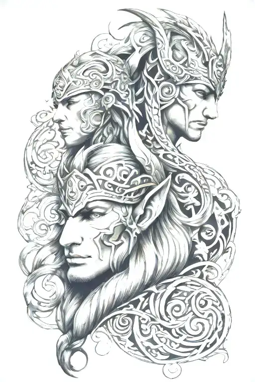 Norse Mythology Inspired Tattoo Featuring